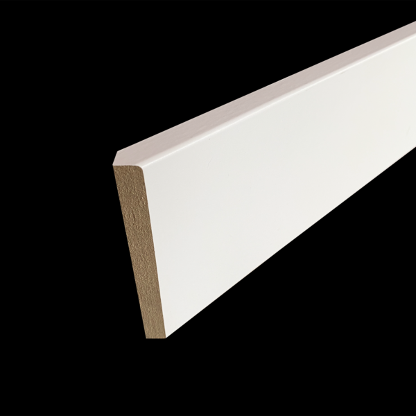 Plinthe blanche à bords carrés - 15 x 100 mm