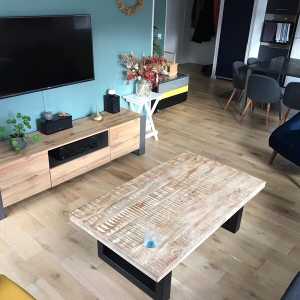 rénovation d'une maison avec le parquet chene massif brut de sciage huilé
